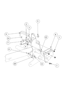 Optional Foot Pedal Deck Lift Diagram and Parts List for M50-KHS 53AB5BBP750-23HP-OHV Cub Cadet Lawn Tractor